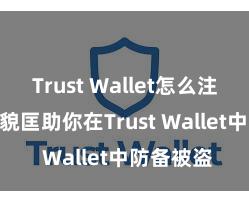 Trust Wallet怎么注册 5个容貌匡助你在Trust Wallet中防备被盗